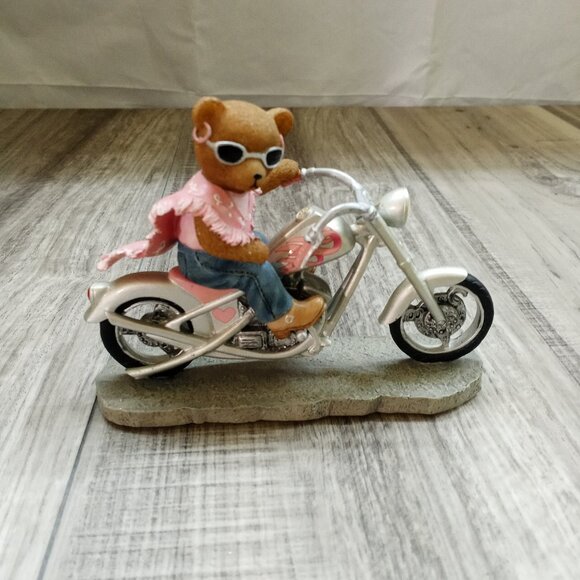 Faithful Fuzzies Motorcycle Bear Breast Cancer FULL THROTTLE COMMITMENT - Picture 1 of 7